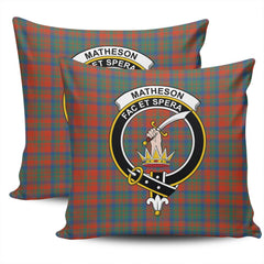 Scottish Matheson Ancient Tartan Crest Pillow Cover - Tartan Cushion Cover