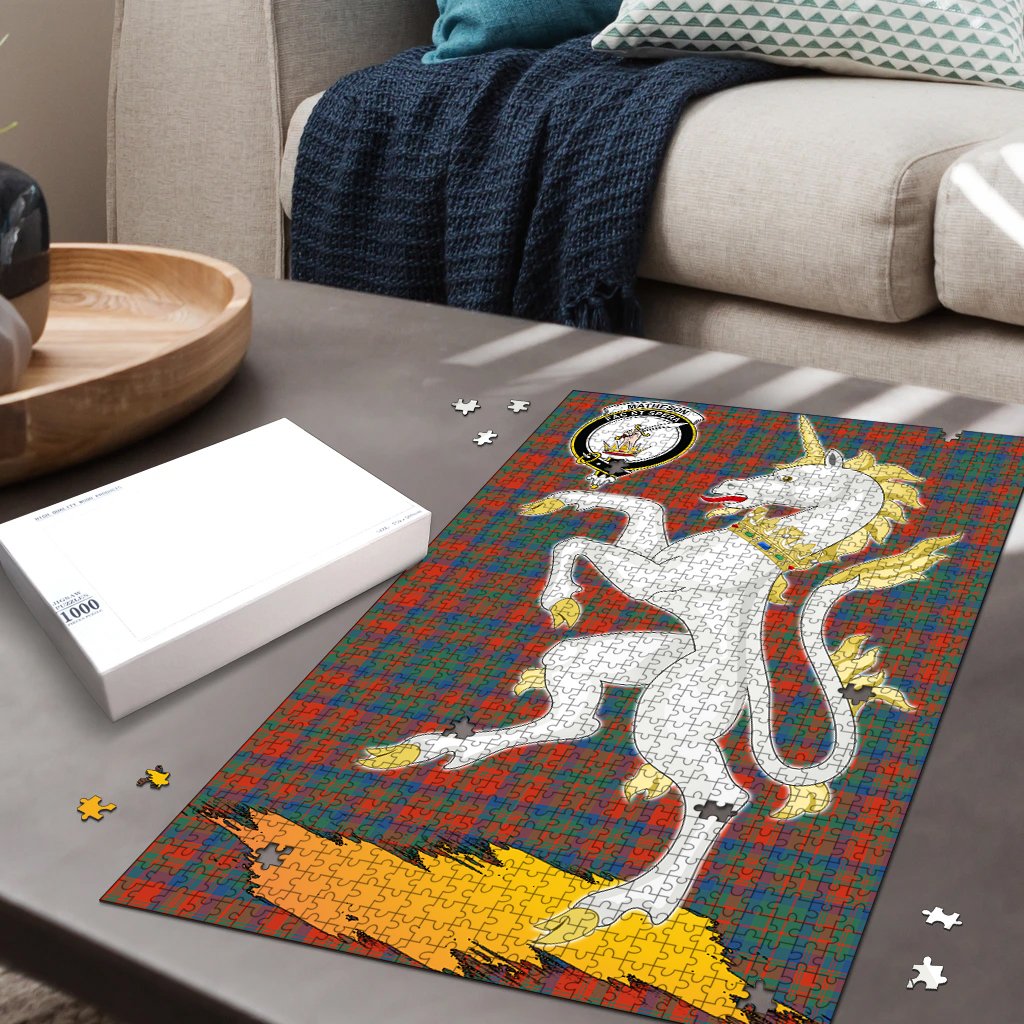 Matheson Ancient Tartan Crest Unicorn Scotland Jigsaw Puzzles