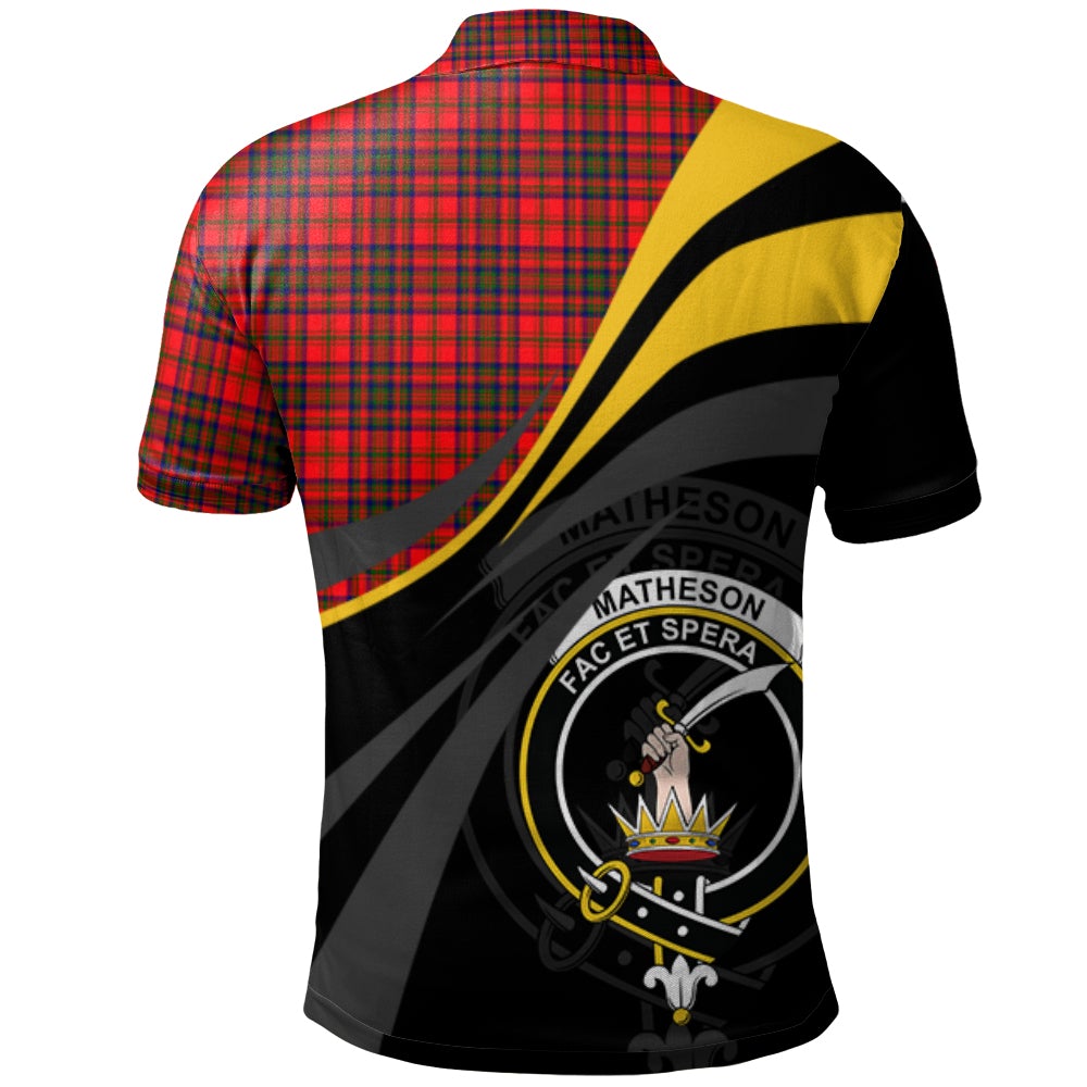 Matheson Modern Tartan Polo Shirt - Royal Coat Of Arms Style