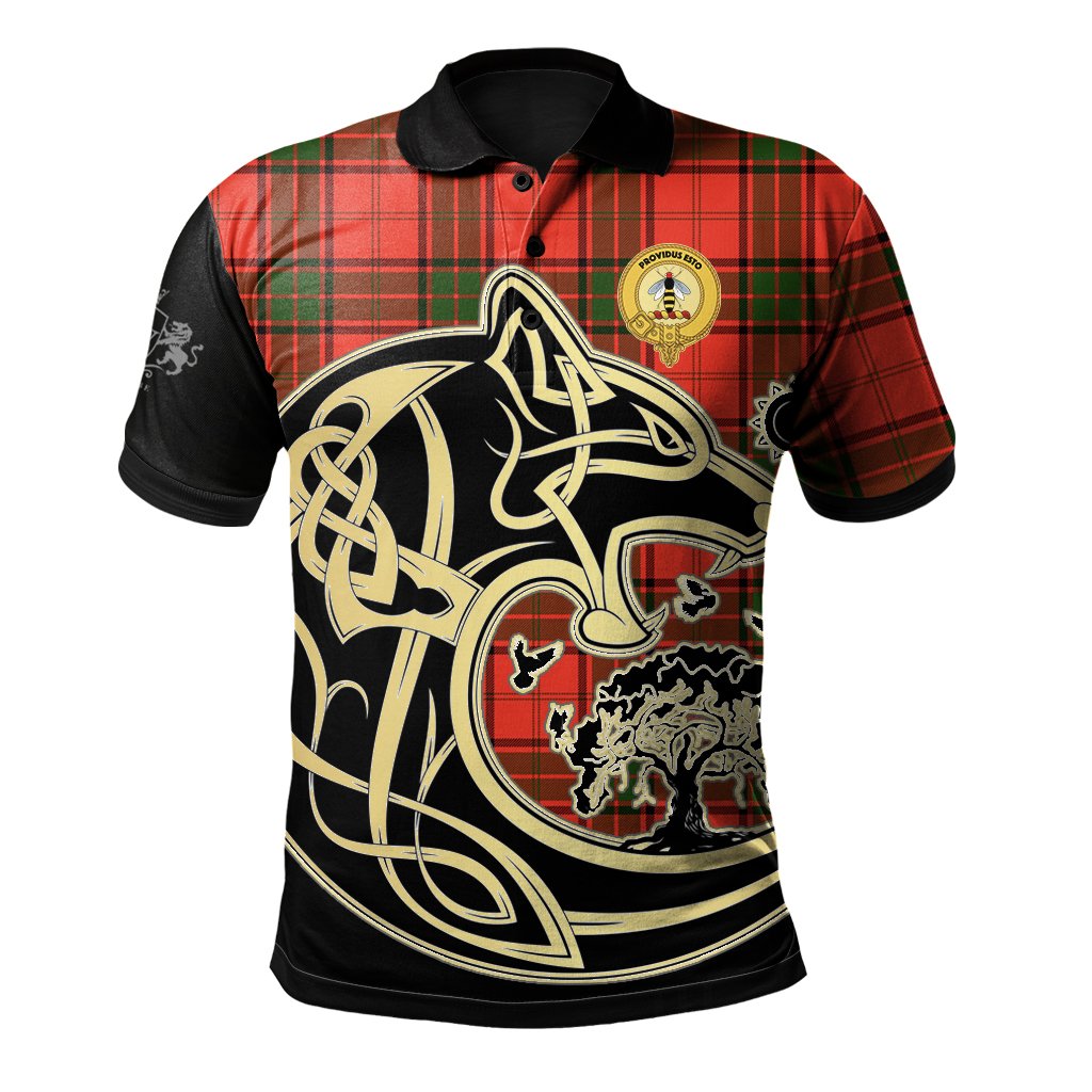 Maxtone Tartan Polo Shirt Viking Wolf