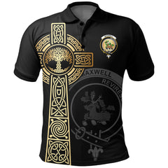Maxwell Clan Unisex Polo Shirt - Celtic Tree Of Life