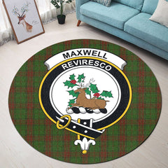 Maxwell Hunting Tartan Crest Round Rug