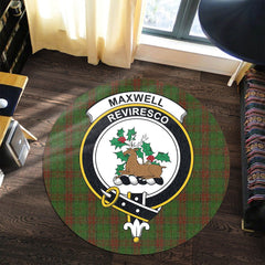 Maxwell Hunting Tartan Crest Round Rug