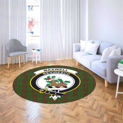 Maxwell Hunting Tartan Crest Round Rug