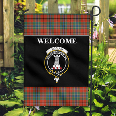 McClain Tartan Crest Black Garden Flag