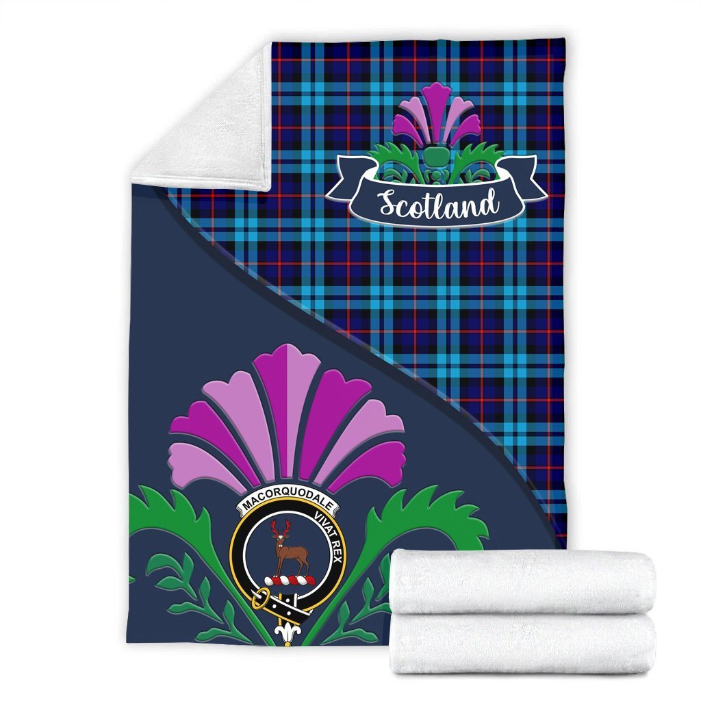 McCorquodale Tartan Crest Premium Blanket - Thistle Style