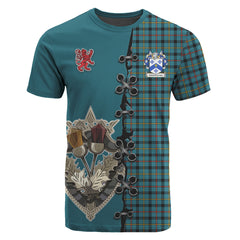 McCrimmon Ancient Tartan T-shirt - Lion Rampant And Celtic Thistle Style