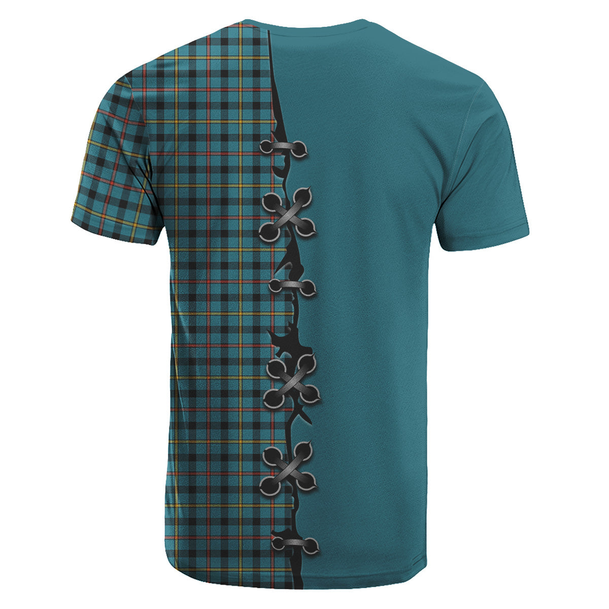 McCrimmon Ancient Tartan T-shirt - Lion Rampant And Celtic Thistle Style