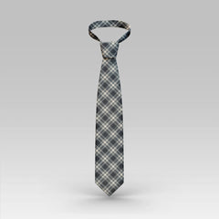 Menzies Black & White Ancient Tartan Classic Tie