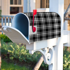 Menzies Black & White Modern Tartan Crest Mailbox