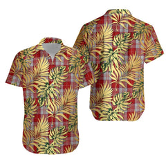 Menzies 3 Tartan Vintage Leaves Hawaiian Shirt