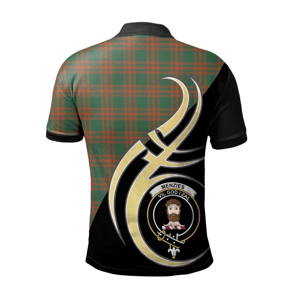 Menzies Green Ancient Tartan Polo Shirt - Believe In Me Style
