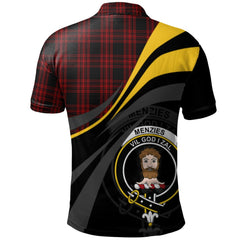 Menzies Hunting Tartan Polo Shirt - Royal Coat Of Arms Style
