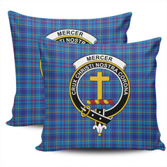 Scottish Mercer Modern Tartan Crest Pillow Cover - Tartan Cushion Cover
