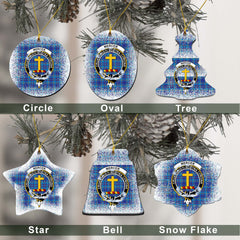 Mercer Tartan Christmas Ceramic Ornament - Snow Style
