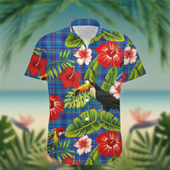 Mercer Tartan Hawaiian Shirt Hibiscus, Coconut, Parrot, Pineapple - Tropical Garden Shirt