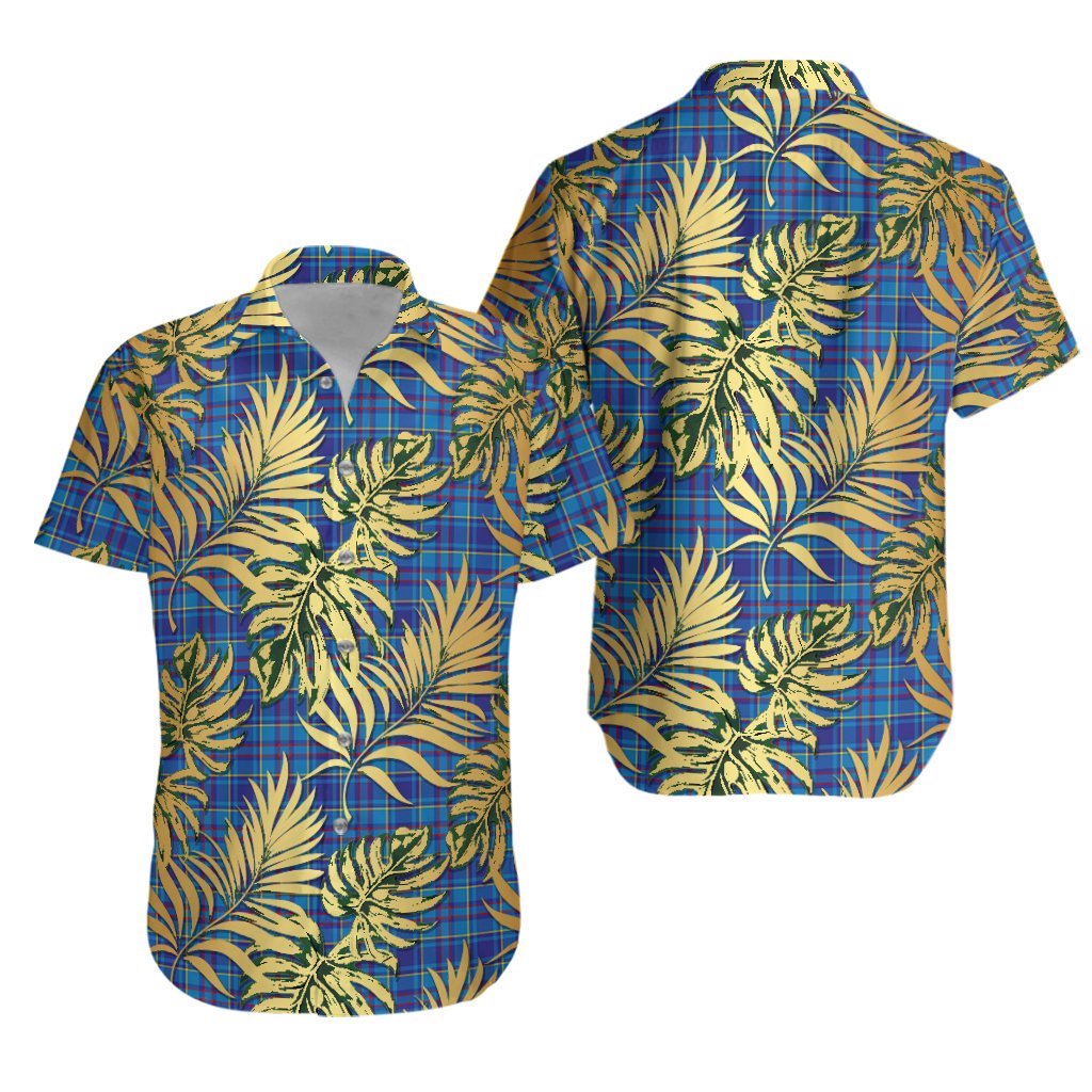 Mercer Modern Tartan Vintage Leaves Hawaiian Shirt