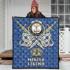 Mercer Modern Tartan Crest Legend Gold Royal Premium Quilt