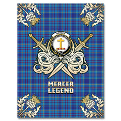 Mercer Modern Tartan Gold Courage Symbol Blanket