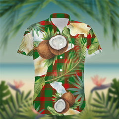 Middleton Tartan Hawaiian Shirt Hibiscus, Coconut, Parrot, Pineapple - Tropical Garden Shirt