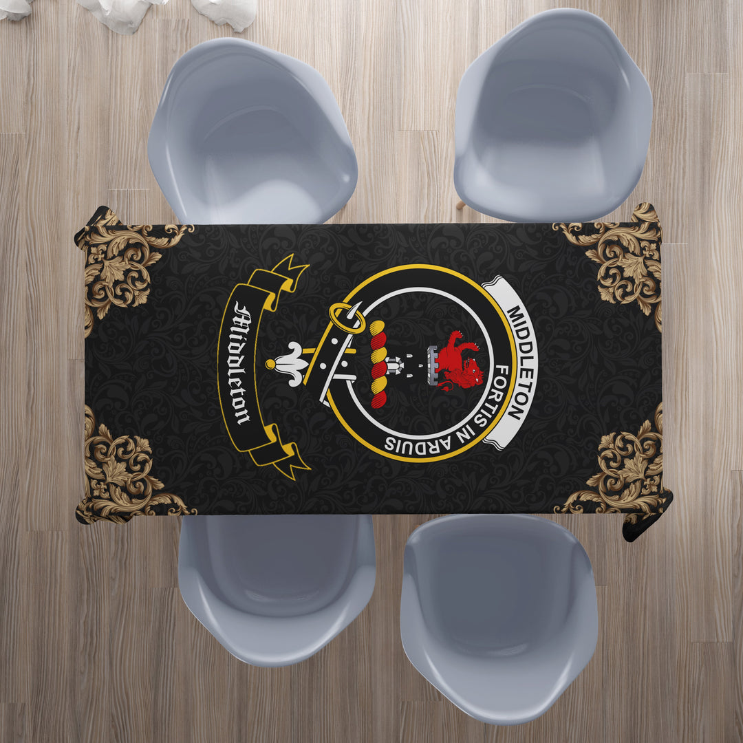 Middleton Crest Tablecloth - Black Style