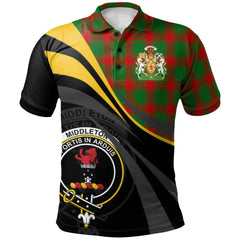 Middleton Modern Tartan Polo Shirt - Royal Coat Of Arms Style