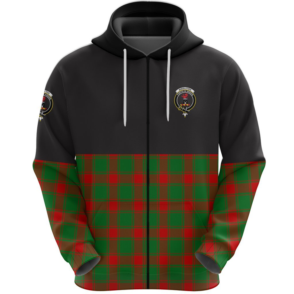 Middleton Modern Clan Half Of Tartan Zipper Hoodie