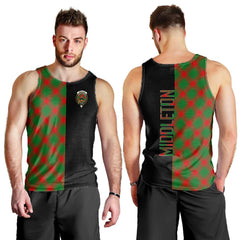 Middleton Modern Tartan Crest Men's Tank Top - Cross Style