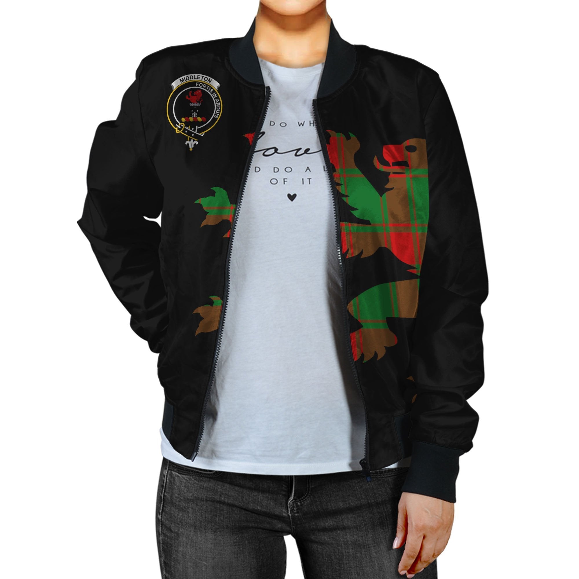 Middleton Tartan Bomber Jacket Lion & Thistle