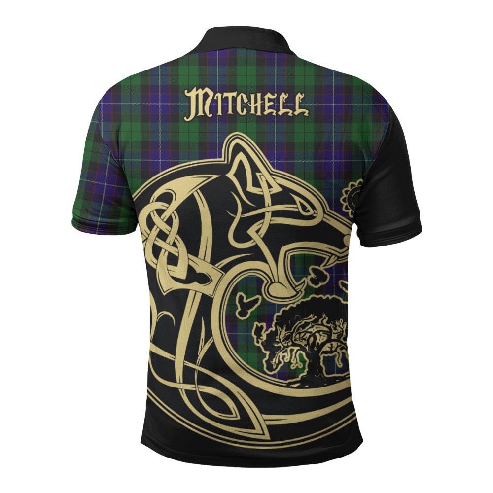 Mitchell Tartan Polo Shirt Viking Wolf