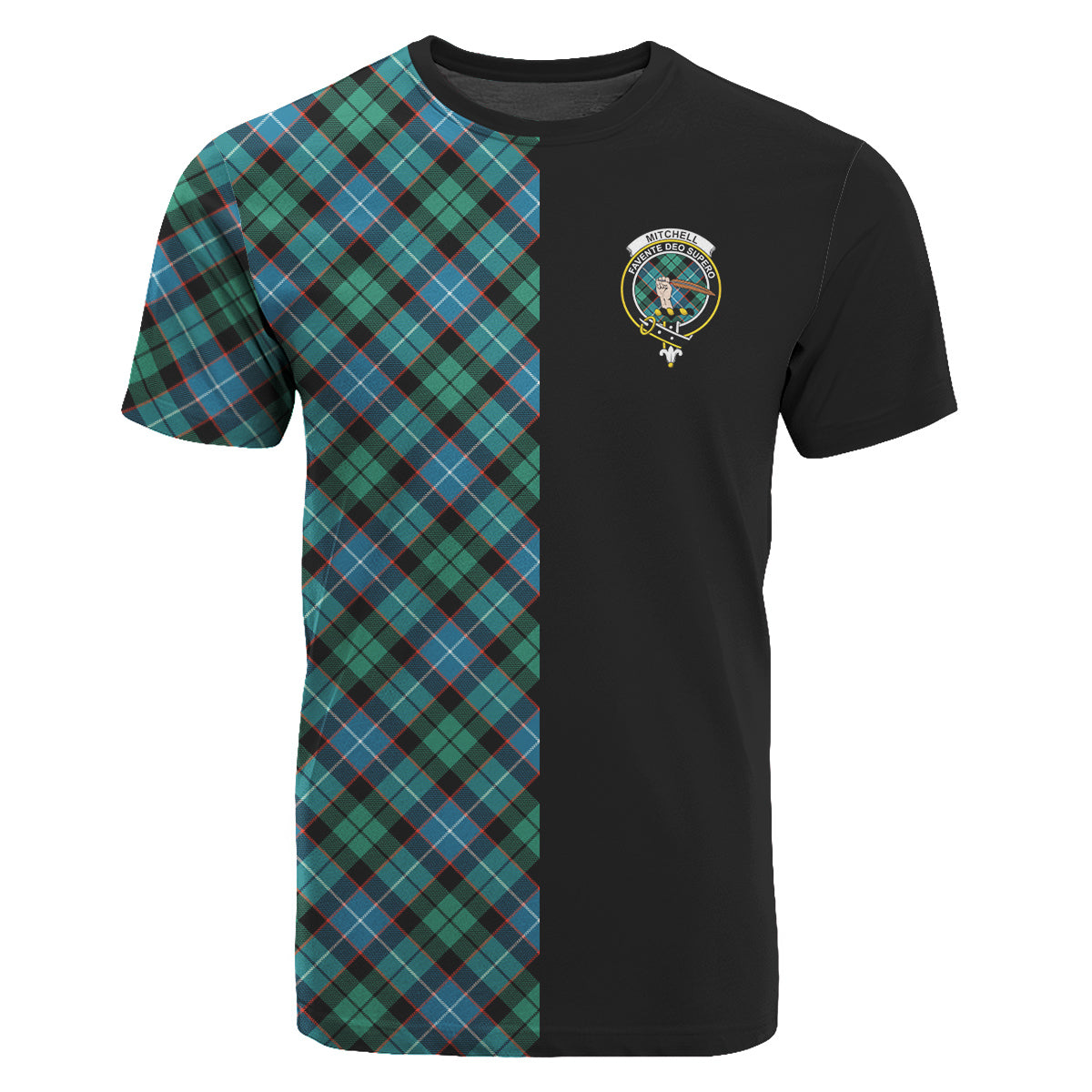 Mitchell Ancient Tartan T-Shirt Half of Me - Cross Style