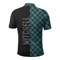 Mitchell Ancient Tartan Polo Shirt Half of Me - Cross Style