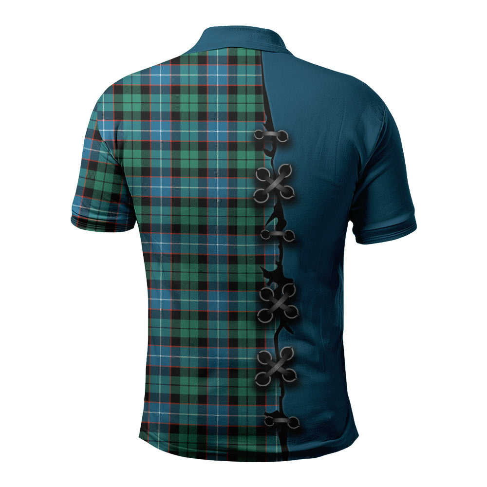 Mitchell Ancient Tartan Polo Shirt - Lion Rampant And Celtic Thistle Style