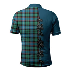 Mitchell Ancient Tartan Polo Shirt - Lion Rampant And Celtic Thistle Style