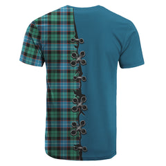 Mitchell Ancient Tartan T-shirt - Lion Rampant And Celtic Thistle Style