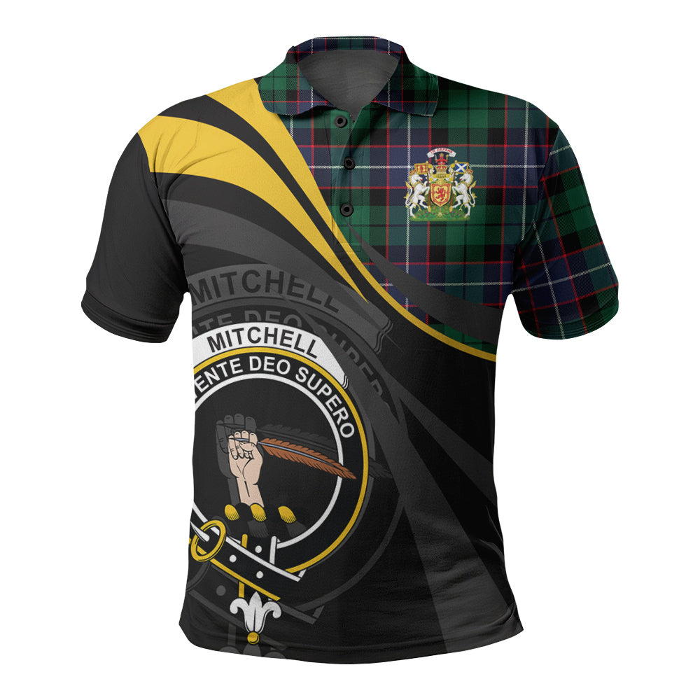 Mitchell Modern Tartan Polo Shirt - Royal Coat Of Arms Style