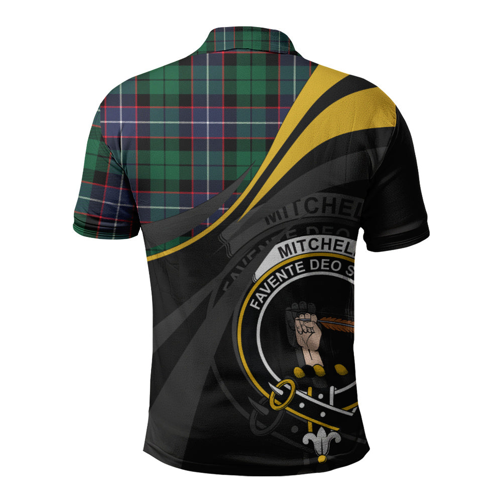 Mitchell Modern Tartan Polo Shirt - Royal Coat Of Arms Style