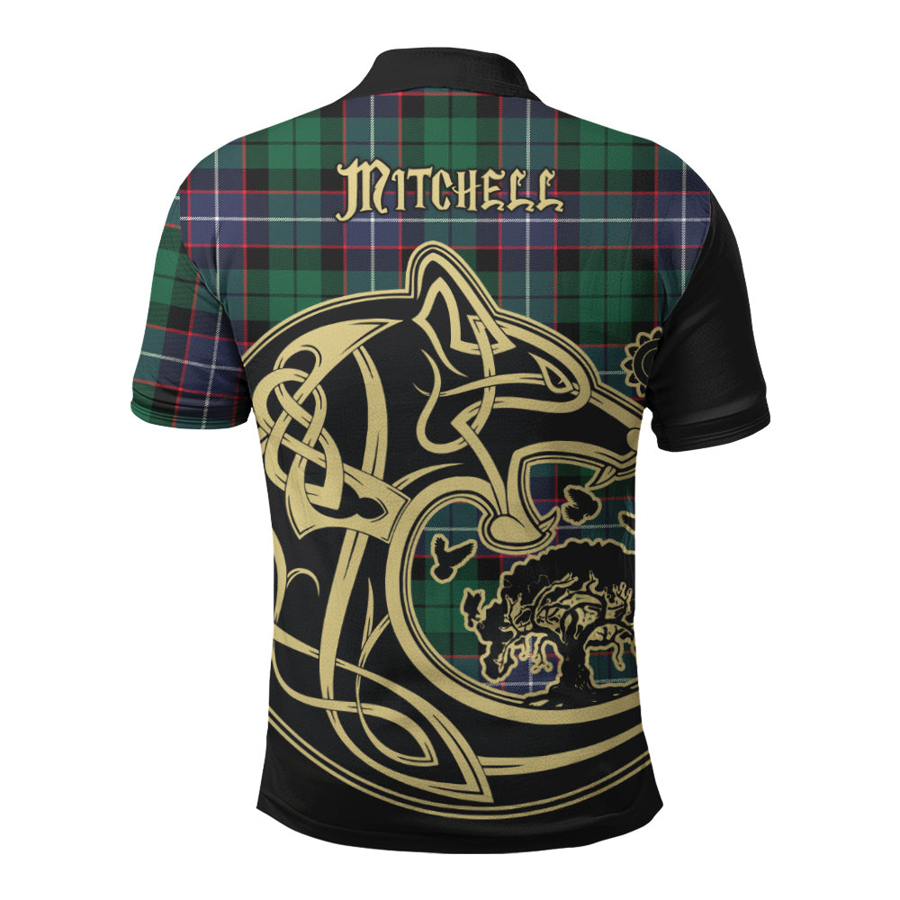 Mitchell Modern Tartan Polo Shirt Viking Wolf