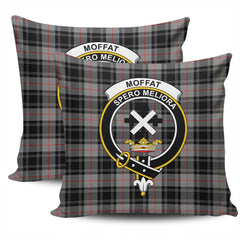 Scottish Moffat Modern Tartan Crest Pillow Cover - Tartan Cushion Cover