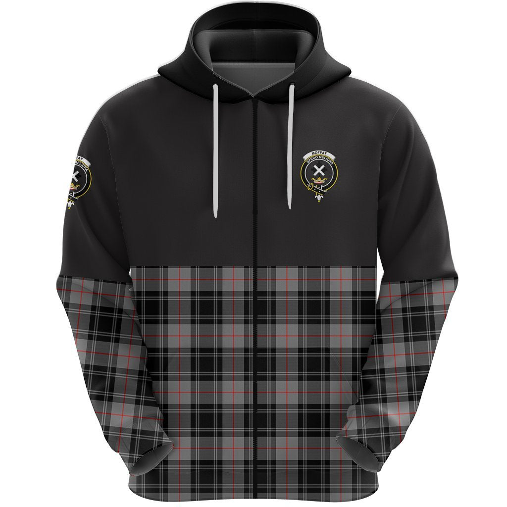 Moffat Modern Clan Half Of Tartan Zipper Hoodie