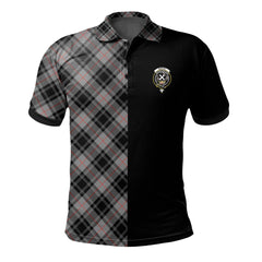 Moffat Modern Tartan Polo Shirt Half of Me - Cross Style