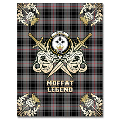 Moffat Modern Tartan Gold Courage Symbol Blanket