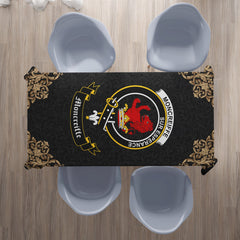 Moncreiffe (or Moncreiff) Crest Tablecloth - Black Style