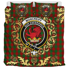 Moncrieff 02 Tartan Crest Bedding Set - Golden Thistle Style