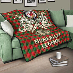 Moncrieff Tartan Crest Legend Gold Royal Premium Quilt