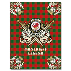 Moncrieff Tartan Gold Courage Symbol Blanket