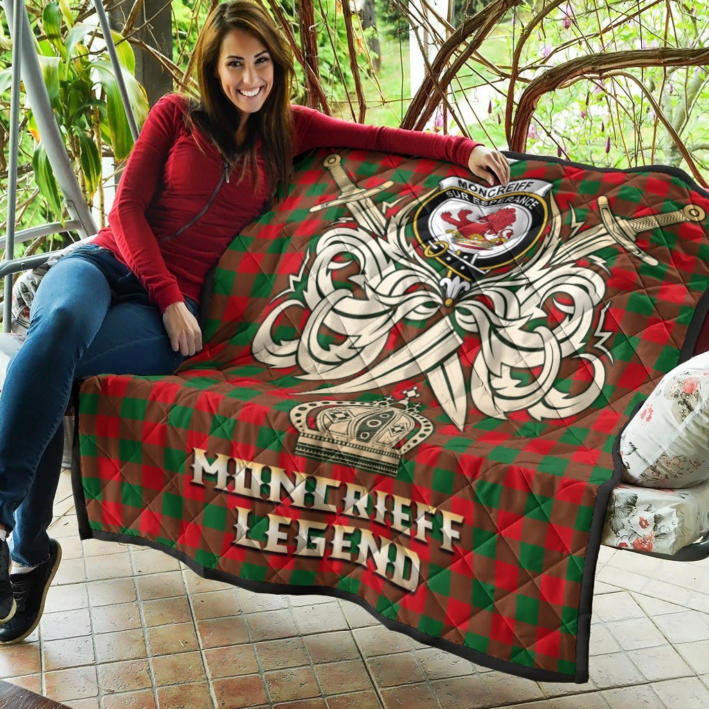 Moncrieff Tartan Crest Legend Gold Royal Premium Quilt