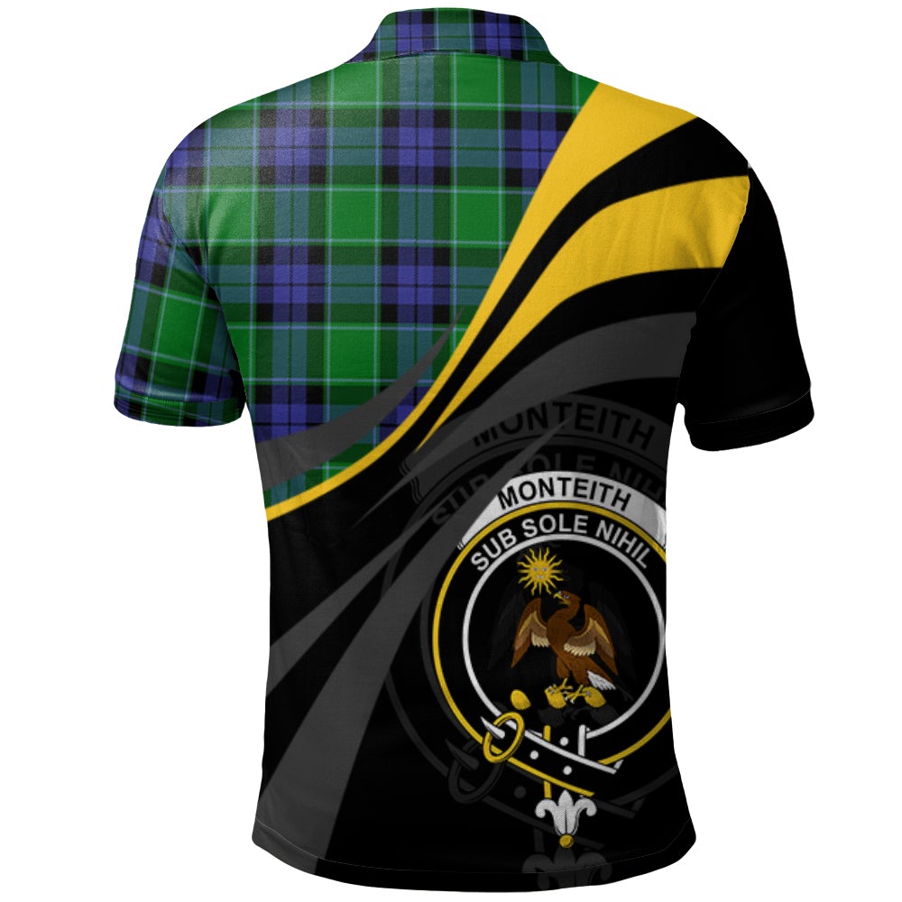 Monteith Tartan Polo Shirt - Royal Coat Of Arms Style