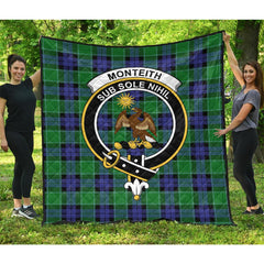 Monteith Tartan Crest Quilt