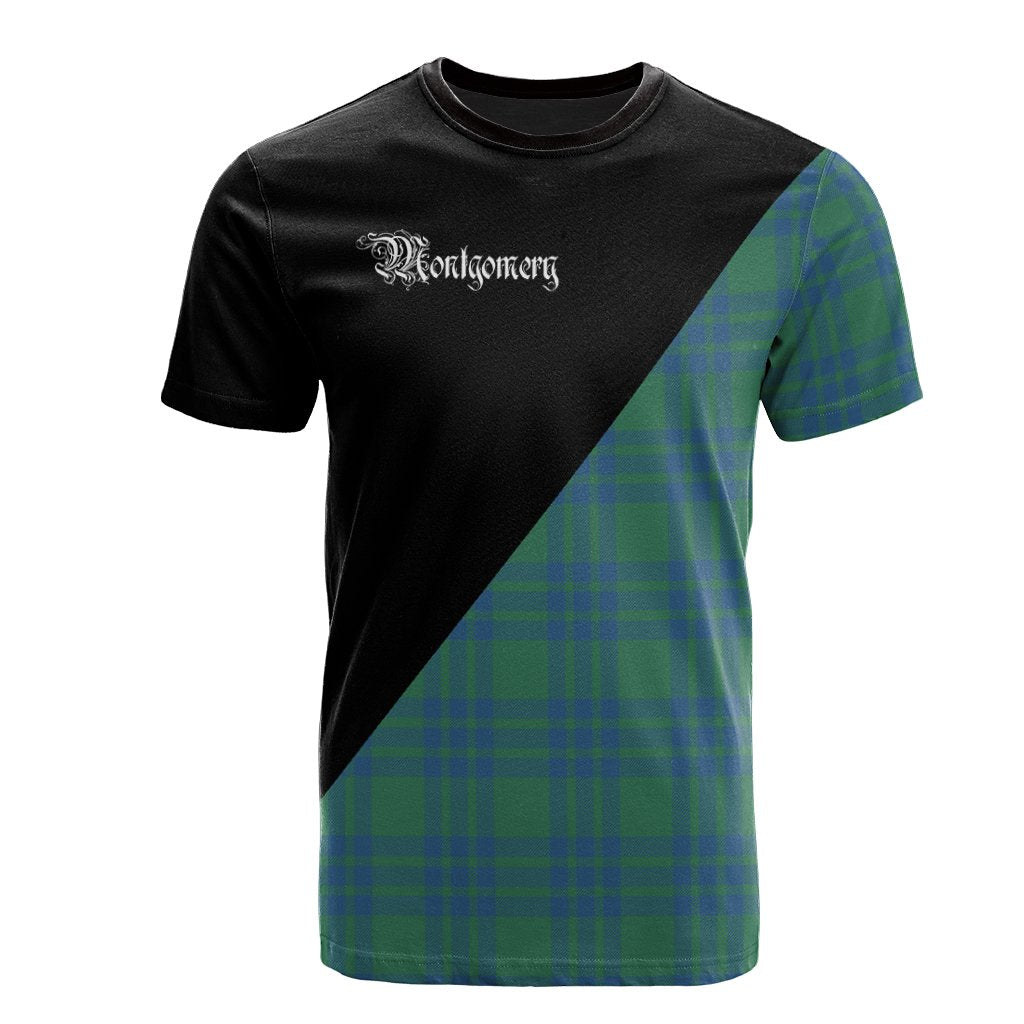 Montgomery Ancient Tartan - Military T-Shirt